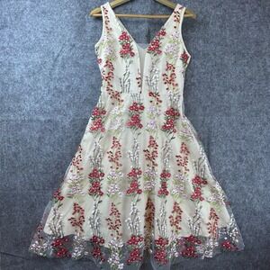 Rockabilly Dress Small Swing Whimsy Sheer Retro Dancing 50s Tea Party Housewife